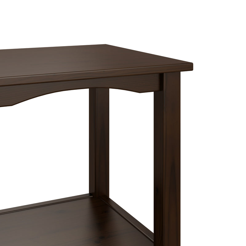 espresso Two Tier End Table Cambridge Collection detail image by CorLiving