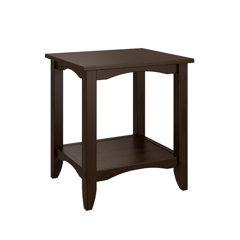 espresso Two Tier End Table Cambridge Collection product image by CorLiving