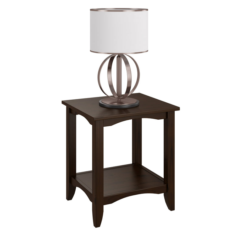 espresso Two Tier End Table Cambridge Collection product image by CorLiving