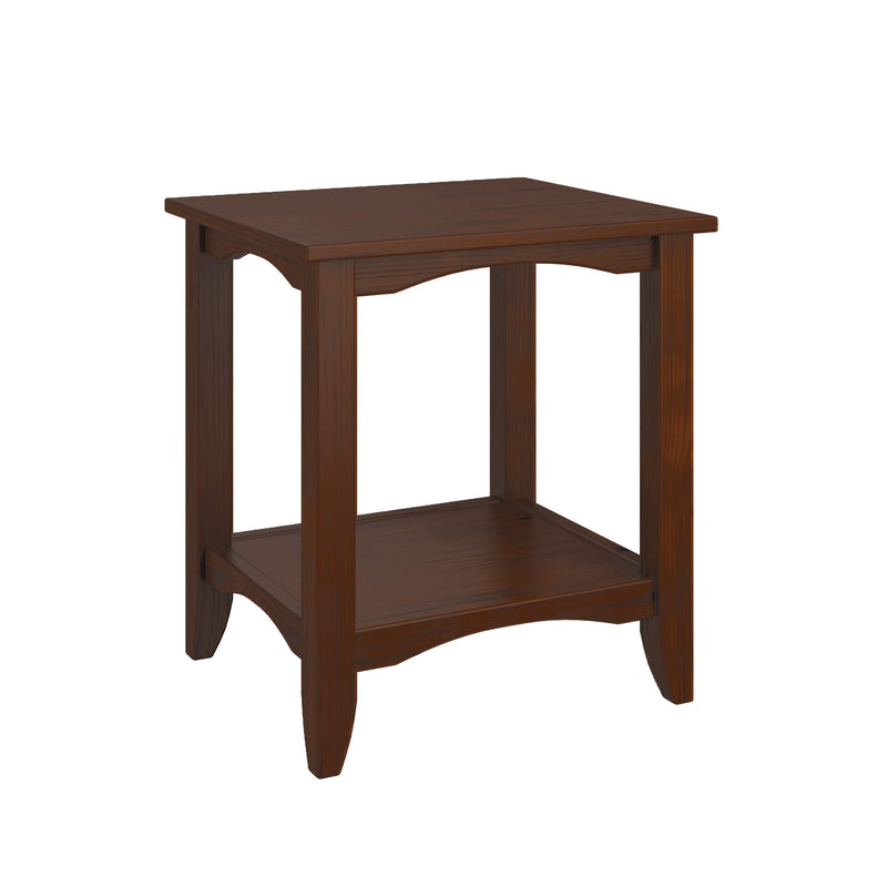 cappuccino Two Tier End Table Cambridge Collection product image by CorLiving