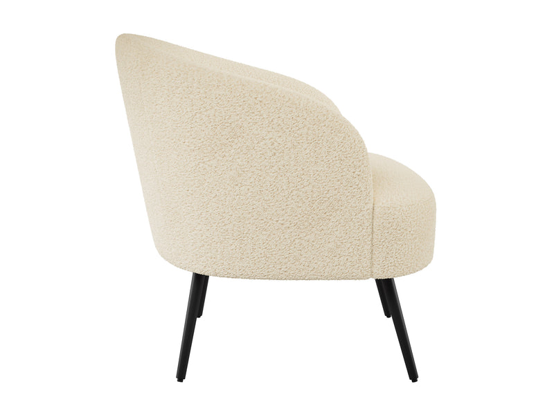 cream Boucle Barrel Accent Chair Gianna Collection product image by CorLiving