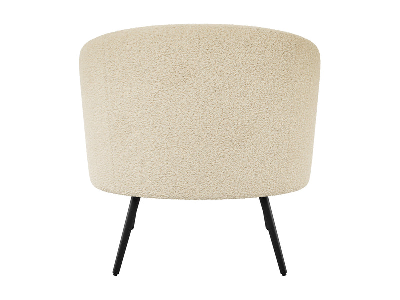 cream Boucle Barrel Accent Chair Gianna Collection product image by CorLiving