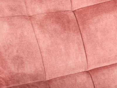 pink Velvet Accent Chair with Stool Charlotte Collection detail image by CorLiving#color_charlotte-salmon-pink