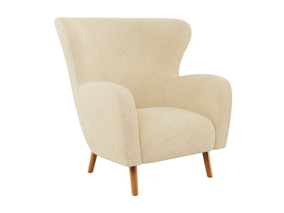 cream Boucle Wing Accent Chair Gianna Collection product image by CorLiving#color_gianna-cream