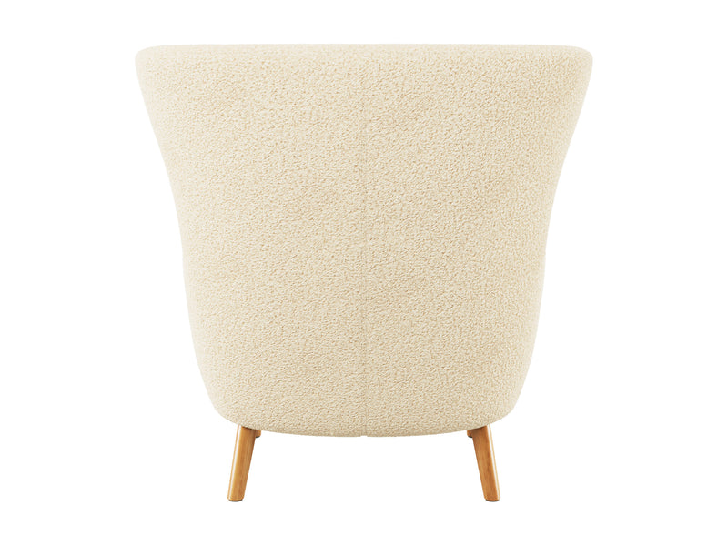 cream Boucle Wing Accent Chair Gianna Collection product image by CorLiving