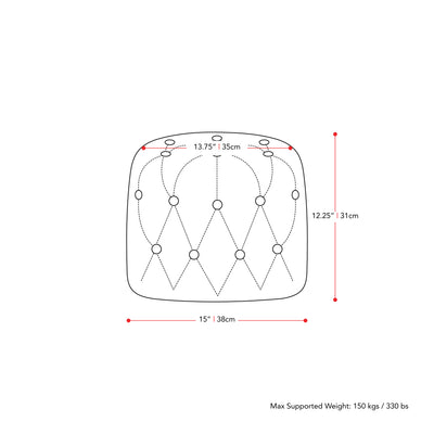 blue Velvet Accent Chair with pouf Lynwood Collection measurements diagram by CorLiving#color_blue