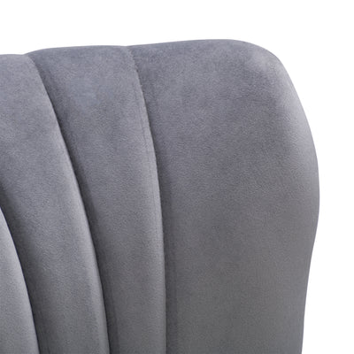 grey Velvet Accent Chair Lynwood Collection detail image by CorLiving#color_grey
