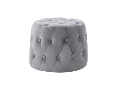 grey Small Round Ottoman Lynwood Collection product image by CorLiving#color_lynwood-grey