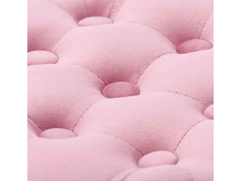 pink Small Round Ottoman Lynwood Collection detail image by CorLiving