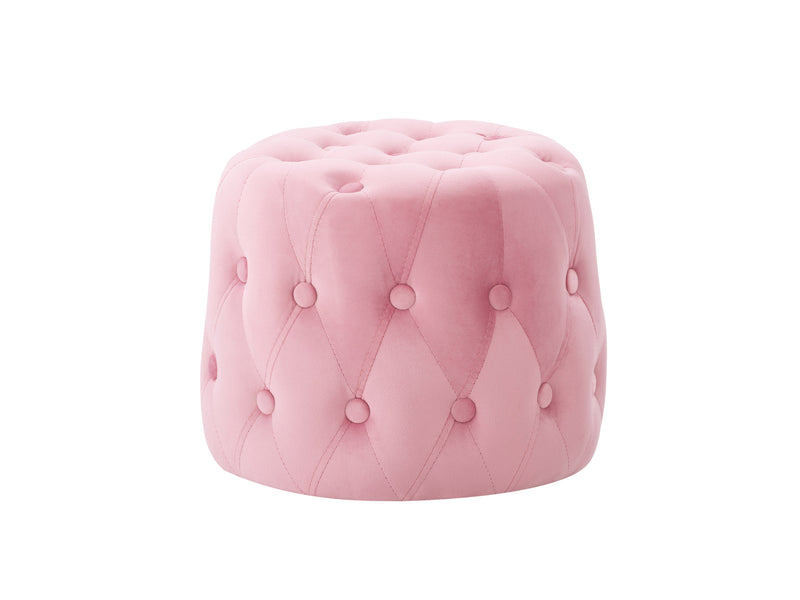 pink Small Round Ottoman Lynwood Collection product image by CorLiving