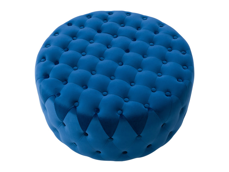 blue Large Round Ottoman Lynwood Collection product image by CorLiving