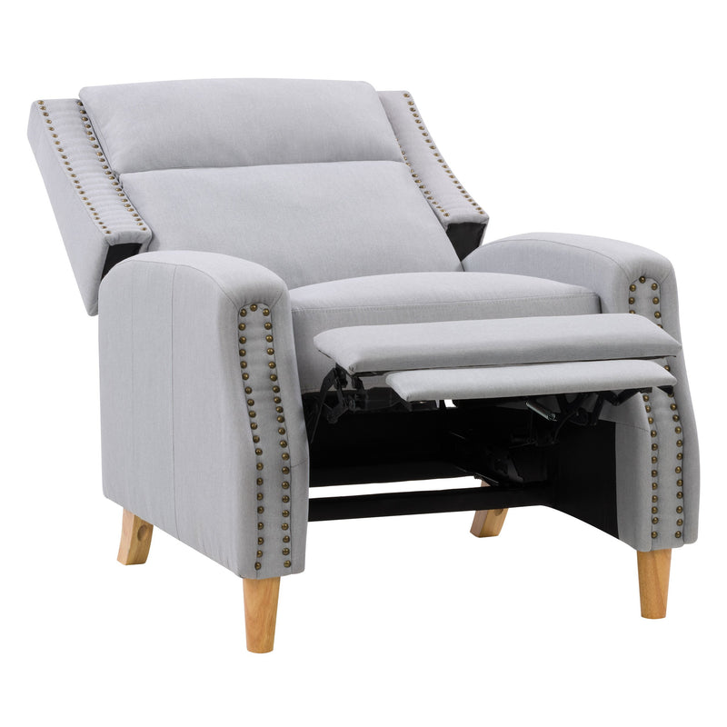 light grey Reclining Accent Chair Lynwood Collection product image by CorLiving