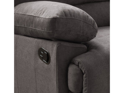 grey Reclining Loveseat Sofa Lea collection detail image by CorLiving#color_grey
