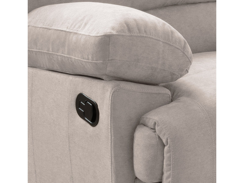 beige Reclining Loveseat Sofa Lea collection detail image by CorLiving