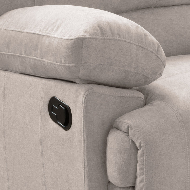 beige Extra Wide Recliner Lea Collection detail image by CorLiving