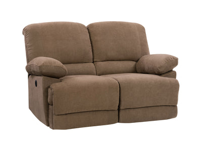 brown Power Reclining Loveseat Sofa Lea collection product image by CorLiving#color_brown