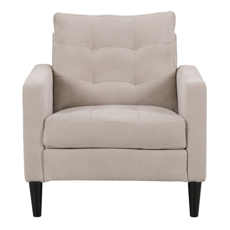 beige 3 Piece Sewn Panel Tufted Sofa Set with Wooden Legs CorLiving collection product image by CorLiving