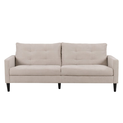 beige 3 Piece Sewn Panel Tufted Sofa Set with Wooden Legs CorLiving collection product image by CorLiving#color_beige