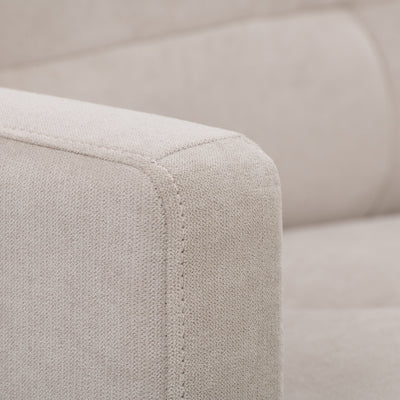 beige 3 Piece Sewn Panel Tufted Sofa Set with Wooden Legs CorLiving collection detail image by CorLiving#color_beige