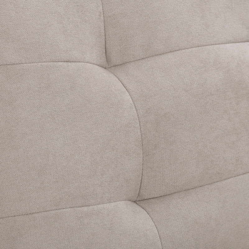 beige 3 Piece Sewn Panel Tufted Sofa Set with Wooden Legs CorLiving collection detail image by CorLiving