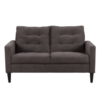 gray 3 Piece Sewn Panel Tufted Sofa Set with Wooden Legs CorLiving collection product image by CorLiving#color_gray