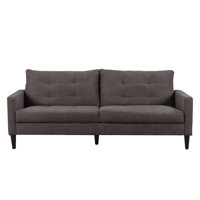 gray 2 Piece Sewn Panel Tufted Sofa Set with Wooden Legs CorLiving collection product image by CorLiving#color_gray
