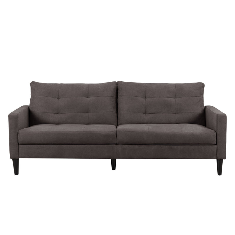 gray 2 Piece Sewn Panel Tufted Sofa Set with Wooden Legs CorLiving collection product image by CorLiving