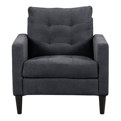 navy blue 3 Piece Sewn Panel Tufted Sofa Set with Wooden Legs CorLiving collection product image by CorLiving#color_navy-blue