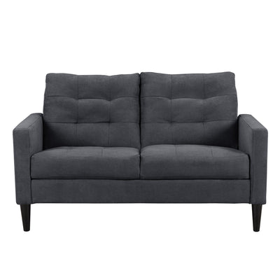navy blue 2 Piece Sewn Panel Tufted Sofa Set with Wooden Legs CorLiving collection product image by CorLiving#color_navy-blue