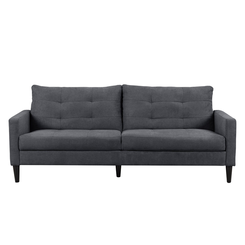 navy blue 2 Piece Sewn Panel Tufted Sofa Set with Wooden Legs CorLiving collection product image by CorLiving