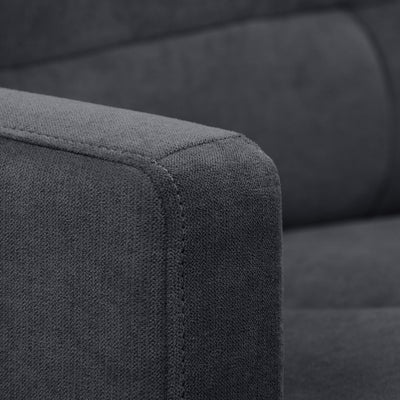 navy blue 3 Piece Sewn Panel Tufted Sofa Set with Wooden Legs CorLiving collection detail image by CorLiving#color_navy-blue