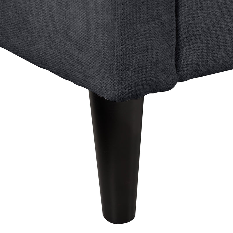 navy blue 2 Piece Sewn Panel Tufted Sofa Set with Wooden Legs CorLiving collection detail image by CorLiving