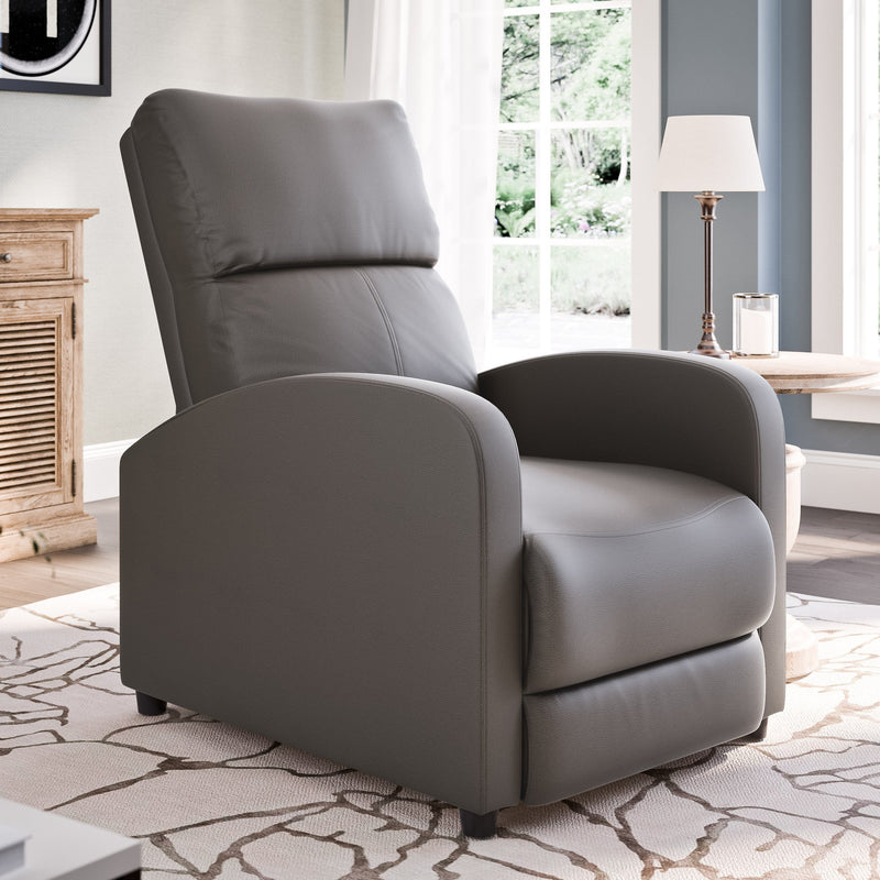 brown Modern Recliner Chair Moor Collection lifestyle scene by CorLiving