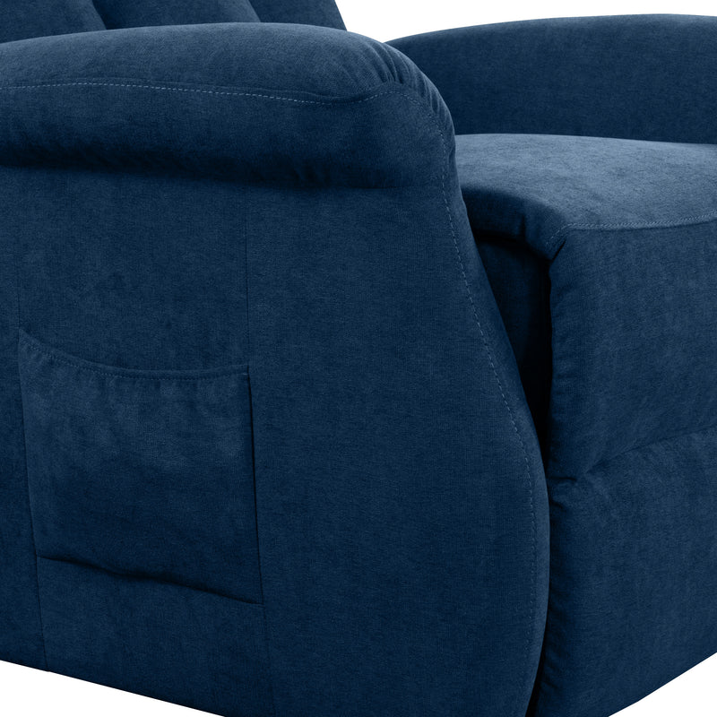navy blue Power Lift Assist Recliner Arlington Collection detail image by CorLiving