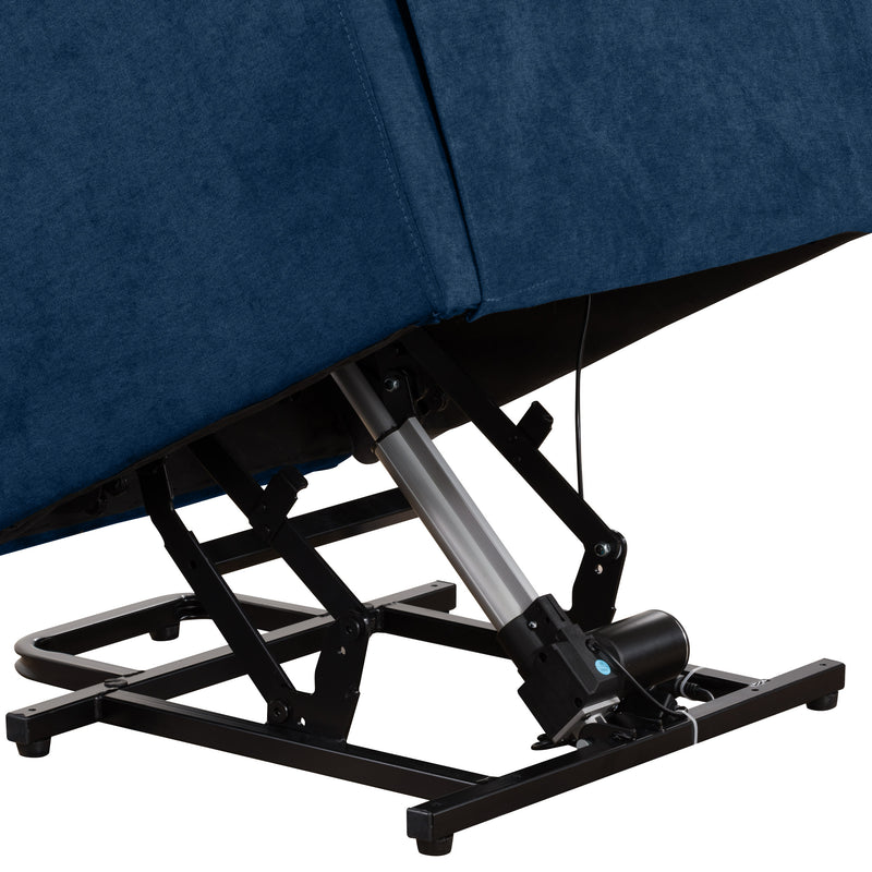 navy blue Power Lift Assist Recliner Arlington Collection detail image by CorLiving