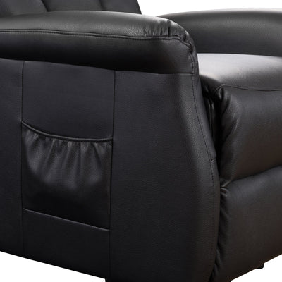 black Power Lift Assist Recliner Arlington Collection detail image by CorLiving#color_black