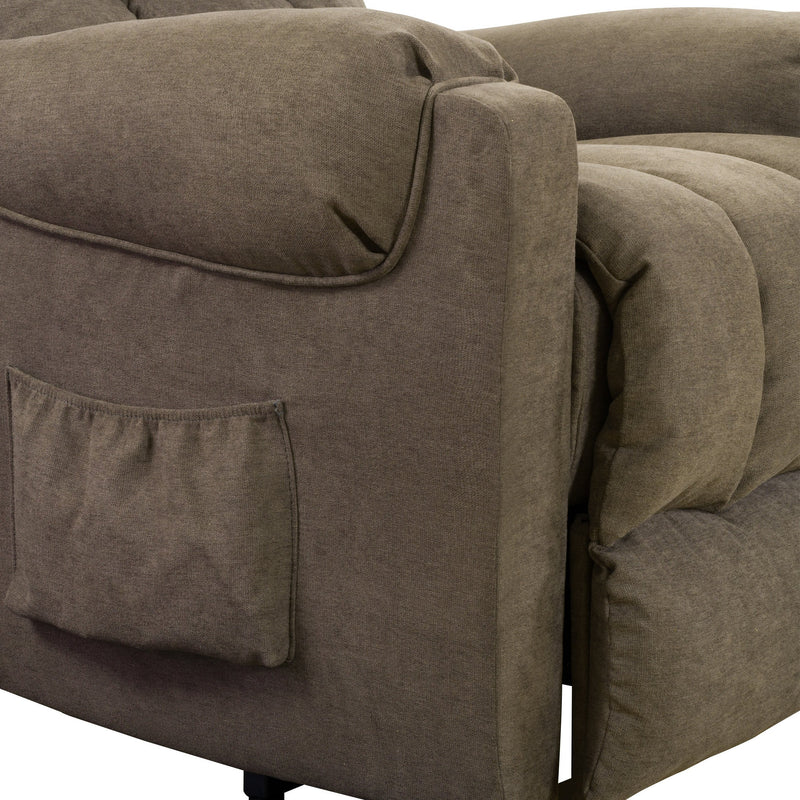 brown Power Lift Assist Recliner Dallas Collection detail image by CorLiving