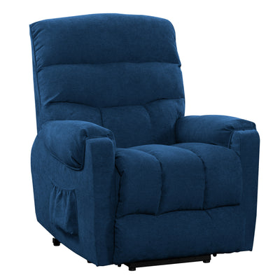 navy blue Power Lift Assist Recliner Dallas Collection product image by CorLiving#color_navy-blue