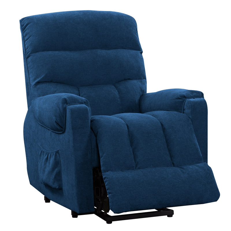 navy blue Power Lift Assist Recliner Dallas Collection product image by CorLiving