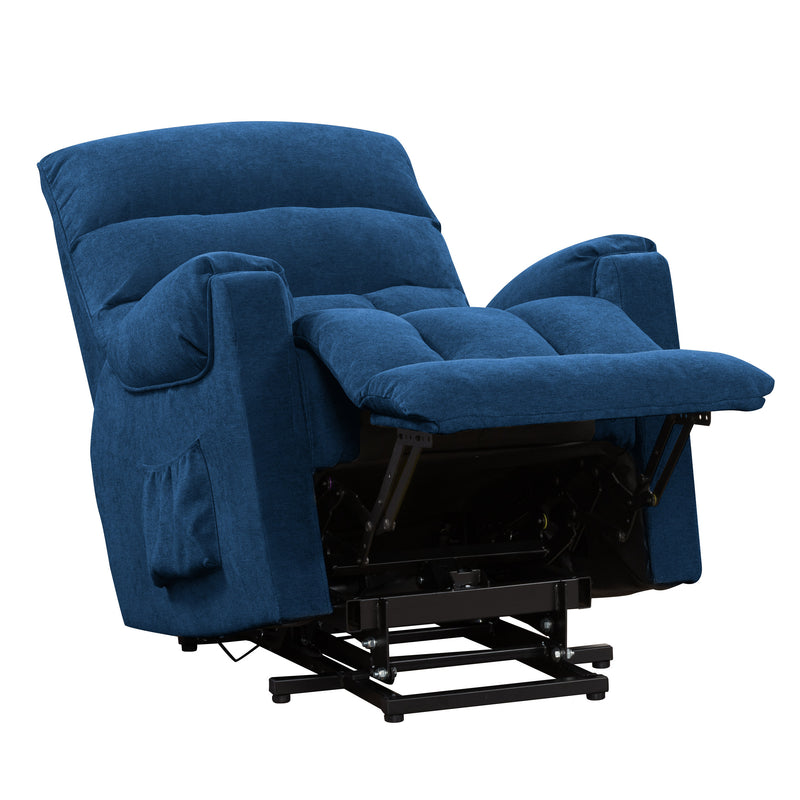 navy blue Power Lift Assist Recliner Dallas Collection product image by CorLiving