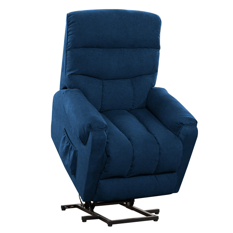 navy blue Power Lift Assist Recliner Dallas Collection product image by CorLiving