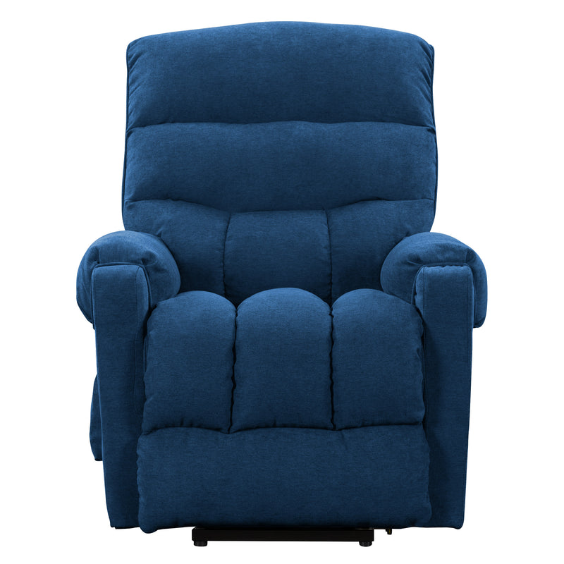 navy blue Power Lift Assist Recliner Dallas Collection product image by CorLiving