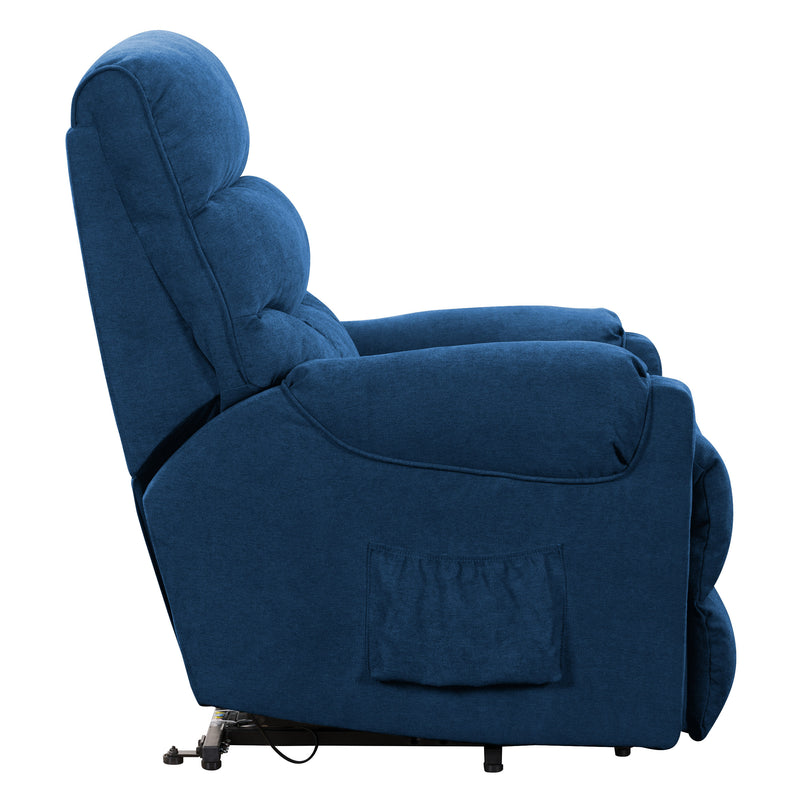 navy blue Power Lift Assist Recliner Dallas Collection product image by CorLiving
