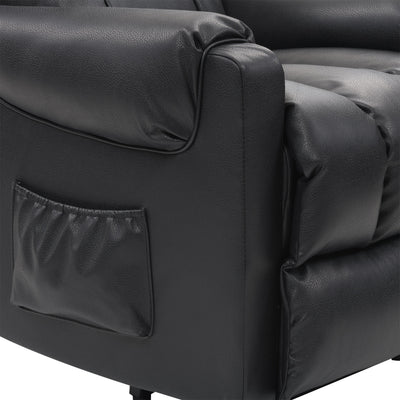 Black Recliner Dallas Collection detail image by CorLiving#color_black