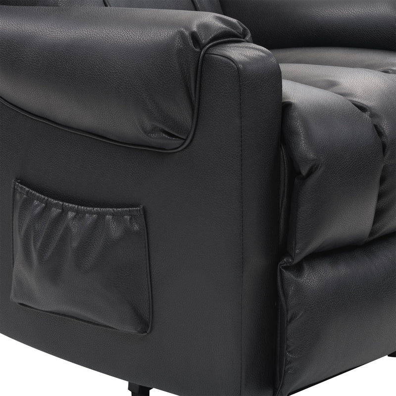 Black Recliner Dallas Collection detail image by CorLiving