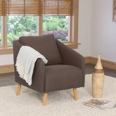 brown Modern Club Chair CorLiving Collection lifestyle scene by CorLiving#color_brown