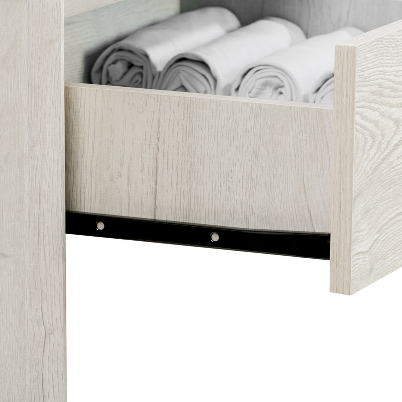 white washed oak Mid Century Modern Dresser Newport Collection detail image by CorLiving