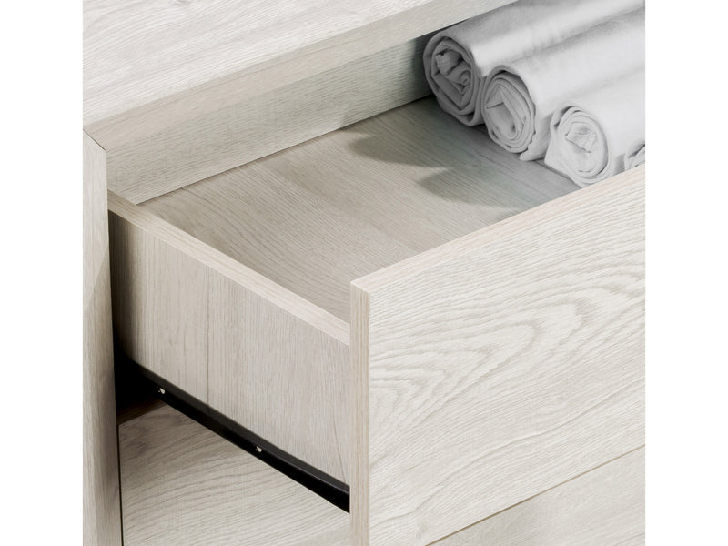 white washed oak Tall Bedroom Dresser Newport Collection detail image by CorLiving