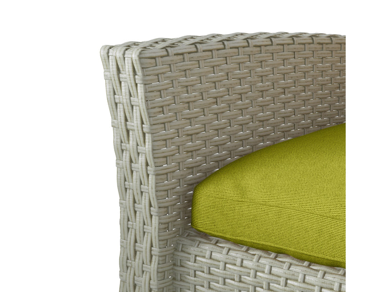 lime green 4 Piece Wicker Patio Set Cascade Collection detail image by CorLiving