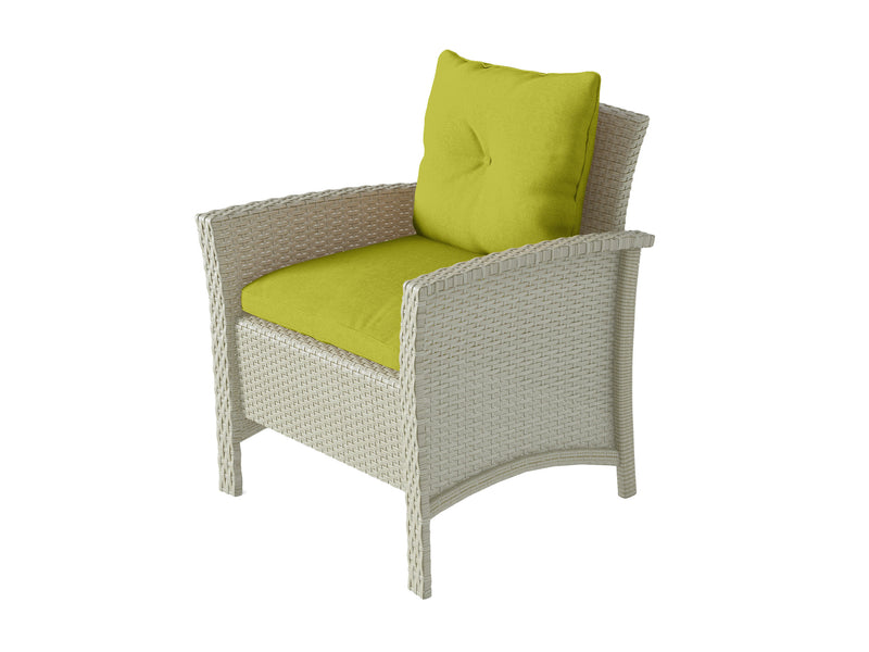 lime green 4 Piece Wicker Patio Set Cascade Collection product image by CorLiving